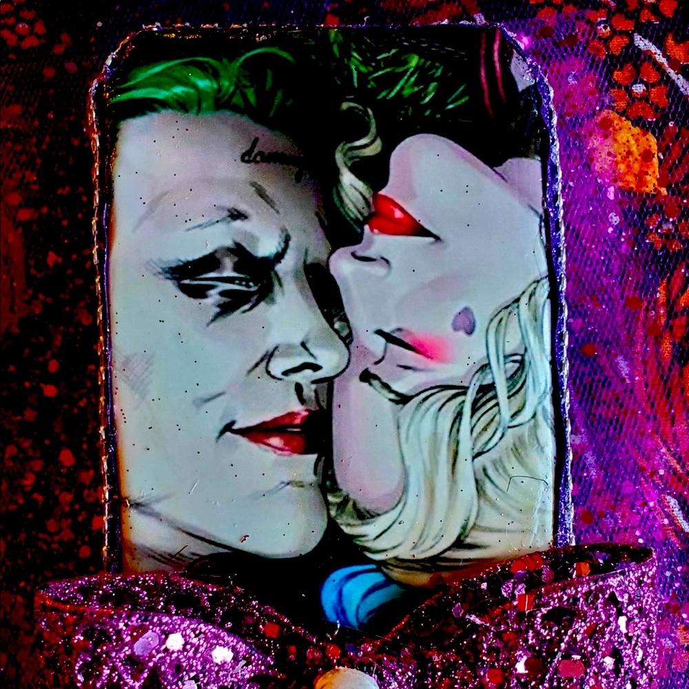 Joker Harley 1 of 1 Hellofa Handmade Collectible Salon Grade Hair brush